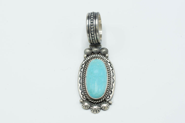 SW Sterling Silver  Turquoise Pendant