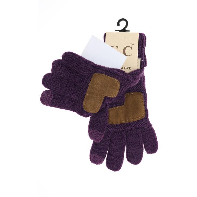 C.C. Beanie Kids Solid Cable Knit Gloves