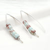 SE417 Light Blue Jasper and Sterling Silver Threaders