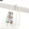 SE417 Light Blue Jasper and Sterling Silver Threaders