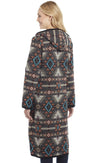 Cripple Creek Women's Brown Multi Hooded Duster-CR16149