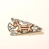 Sterling Silver Arrowhead with Copper Horse Hat Pin