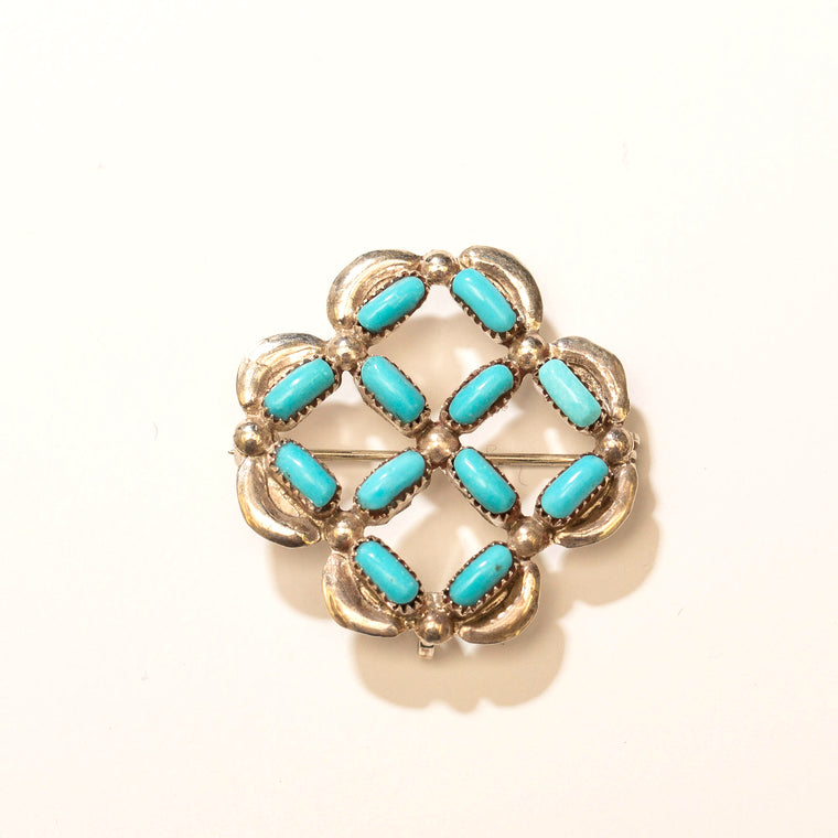 Sterling Silver & Turquoise Hat Pin