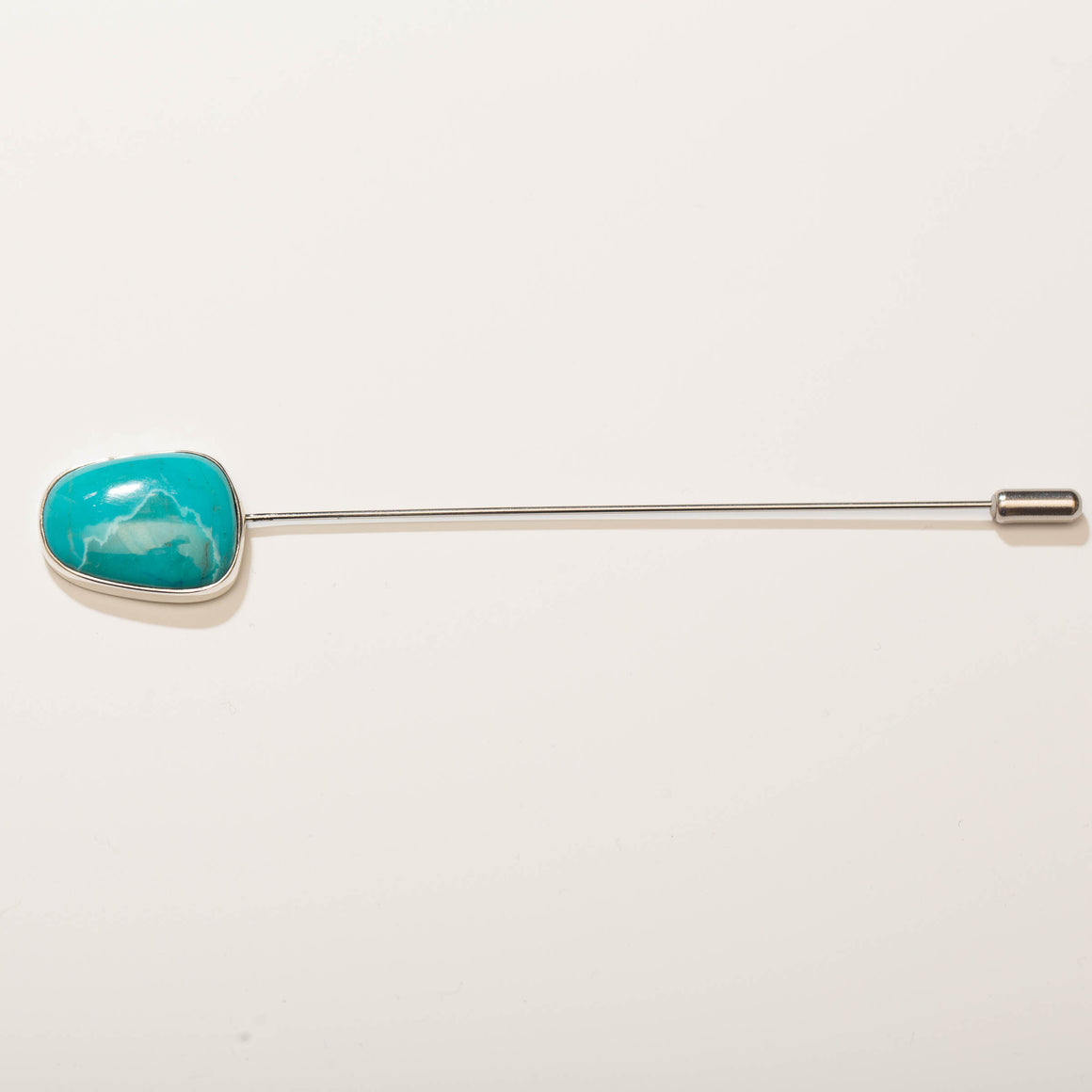 Sterling Silver Turquoise Stick Hat Pin