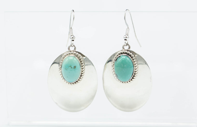 SW Sterling Silver and Turquoise Earrings