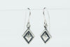 SW Sterling Silver Diamond Shaped Earrings