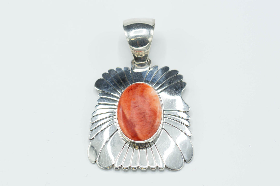 SW Sterling Silver with Spiny Oyster Pendant