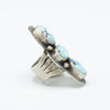 SW Sterling Silver Turquoise 3 Stone Ring