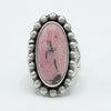 SW Sterling Silver Ring with Pink Stone