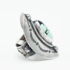 SW Sterling Silver Turquoise Saddle Ring
