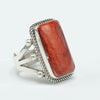 SW Sterling Silver Rectangular Spiny Oyster Ring