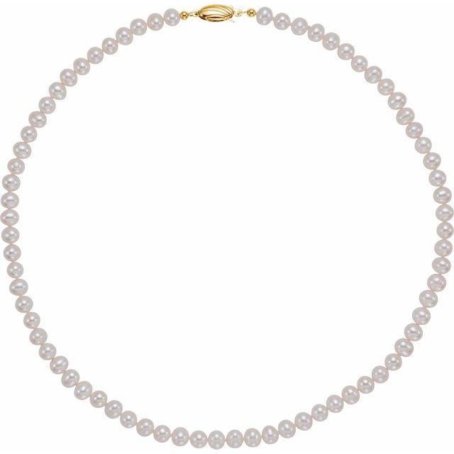 14K Yellow Gold Panache Freshwater Cultured Pearl Strand