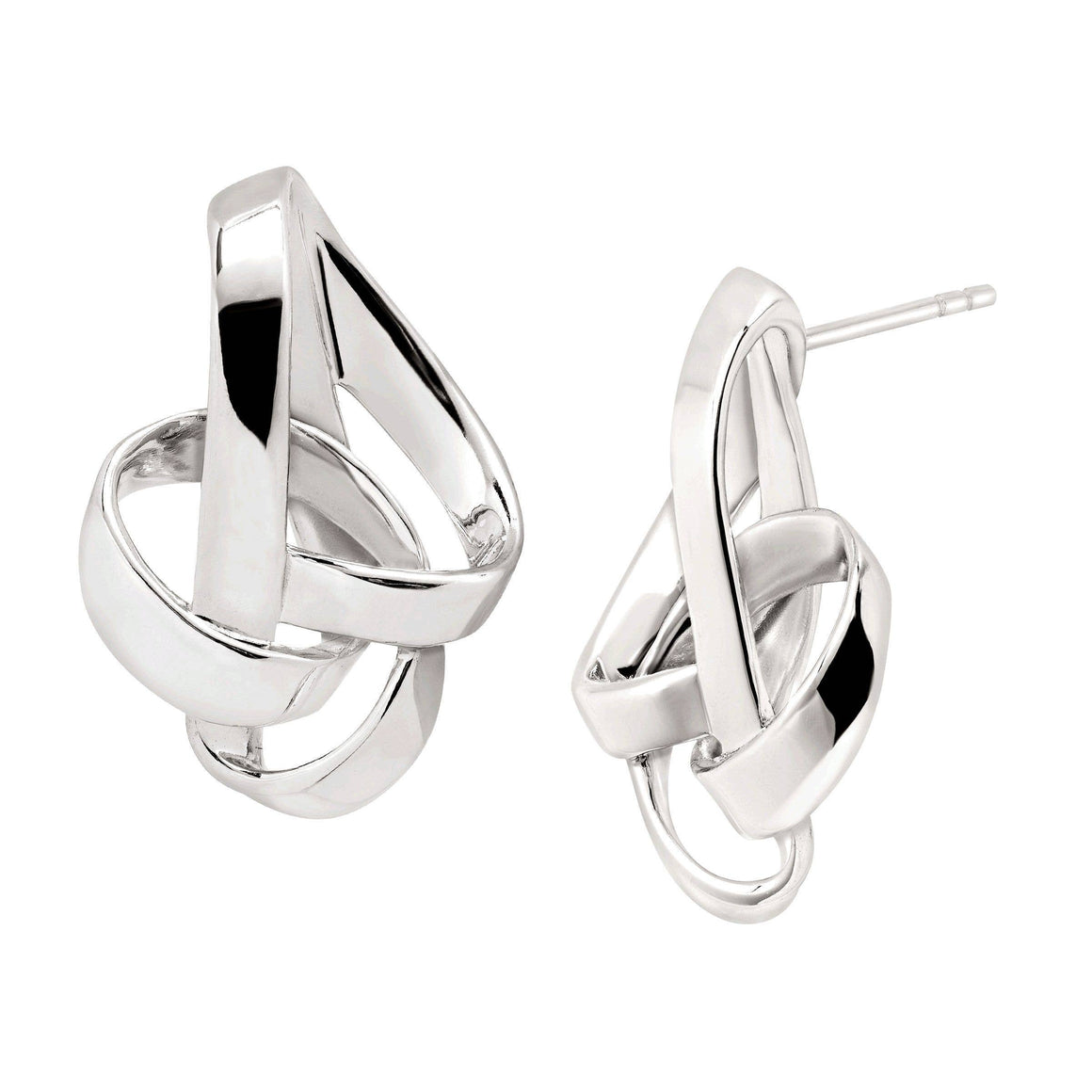 Silpada 'Tied Up' Knotted Earrings in Sterling Silver