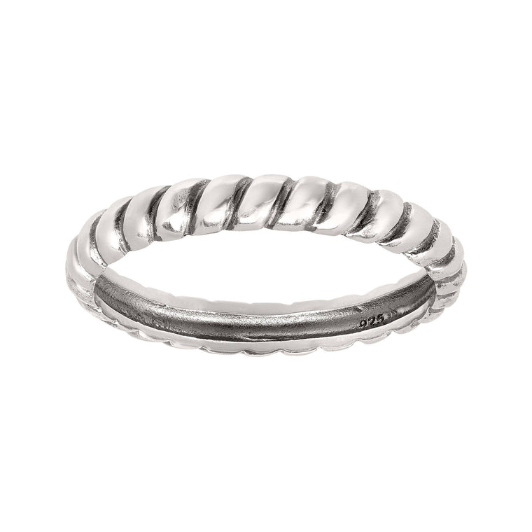 Silpada 'Belle Fleur' Twisted Stacking Ring in  Silver