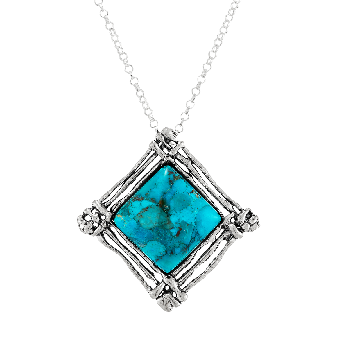 Silpada 'Tranquil Gaze'  Silver Turquoise Necklace, 18" + 2"