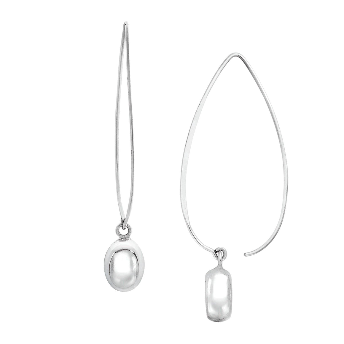 Silpada 'Wire Drop' Earrings in Rhodium-Plated Ste