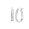 Silpada 'Ovalline' Textured Hoop Earrings in Sterl