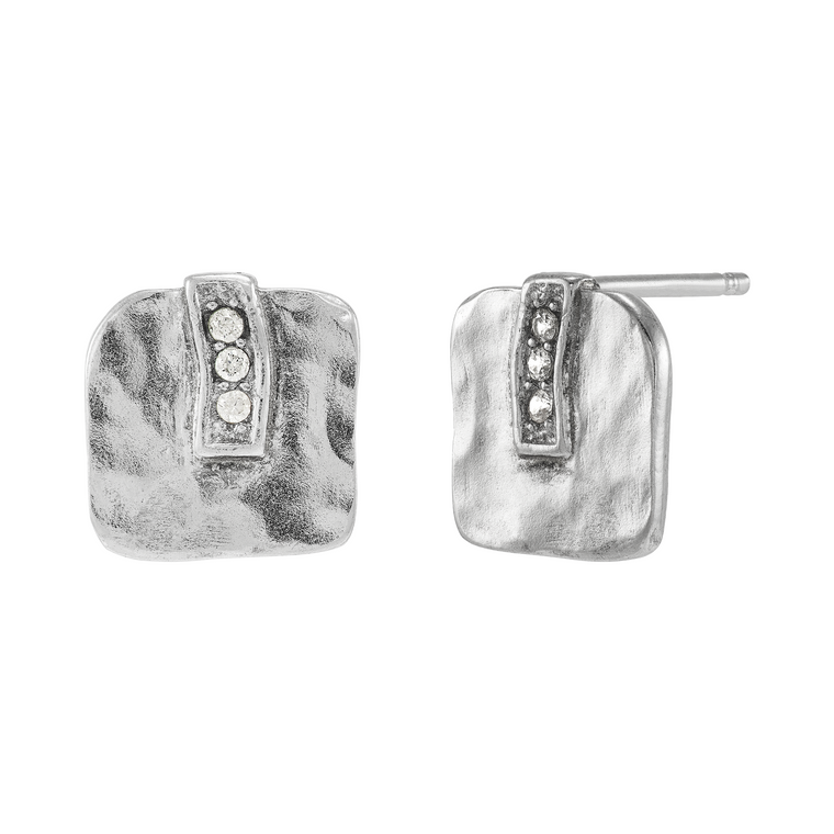 Silpada 'Timeless Duo' Silver Cubic Zirconia Stud Earrings
