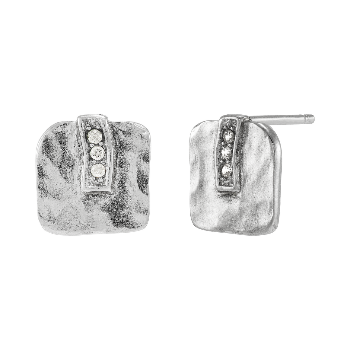 Silpada 'Timeless Duo' Silver Cubic Zirconia Stud Earrings