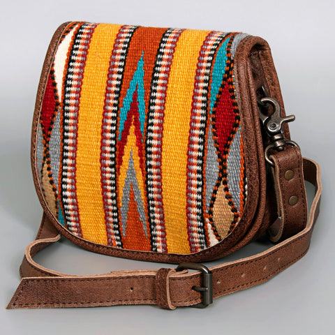 American Darling Aztec Yellow Striped Shoulder Bag