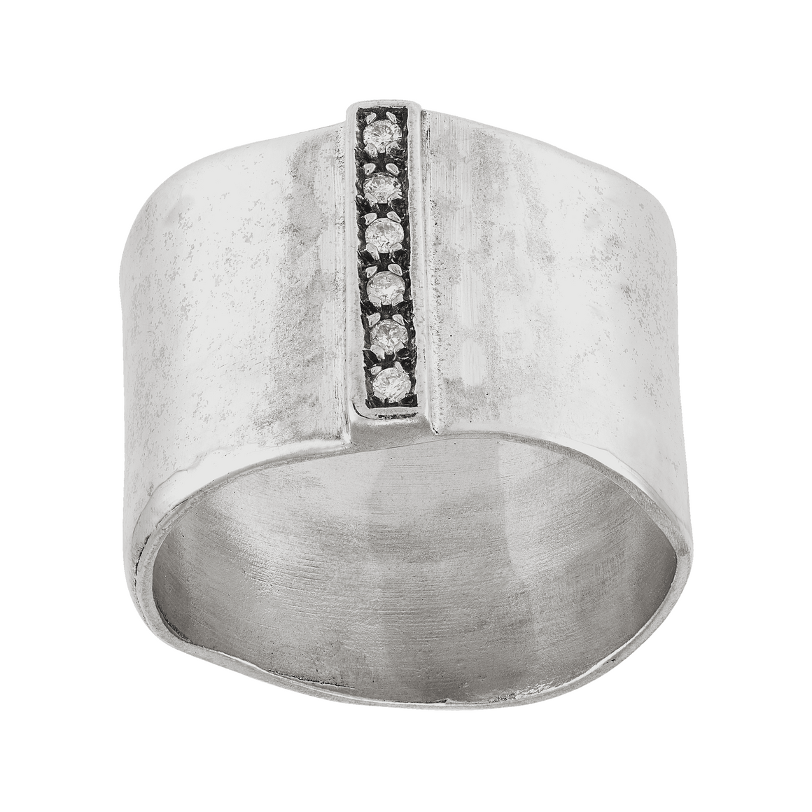 Silpada 'Along The Line' Sterling Silver Diamond Ring