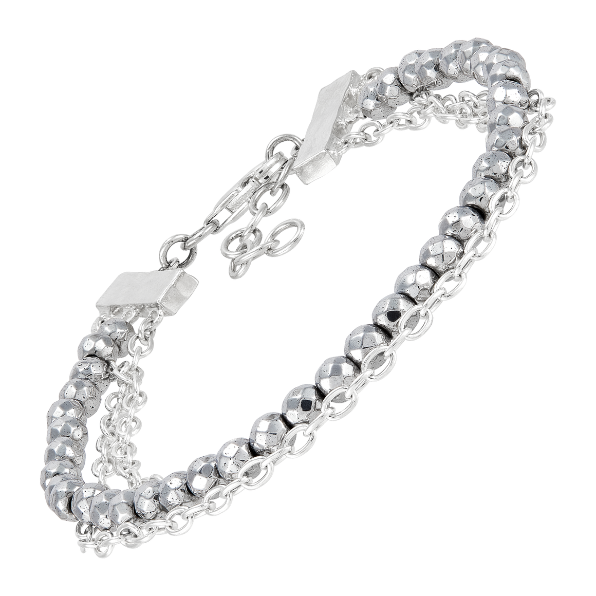 Silpada 'Trendy' Sterling Silver Natural Hematite Bracelet