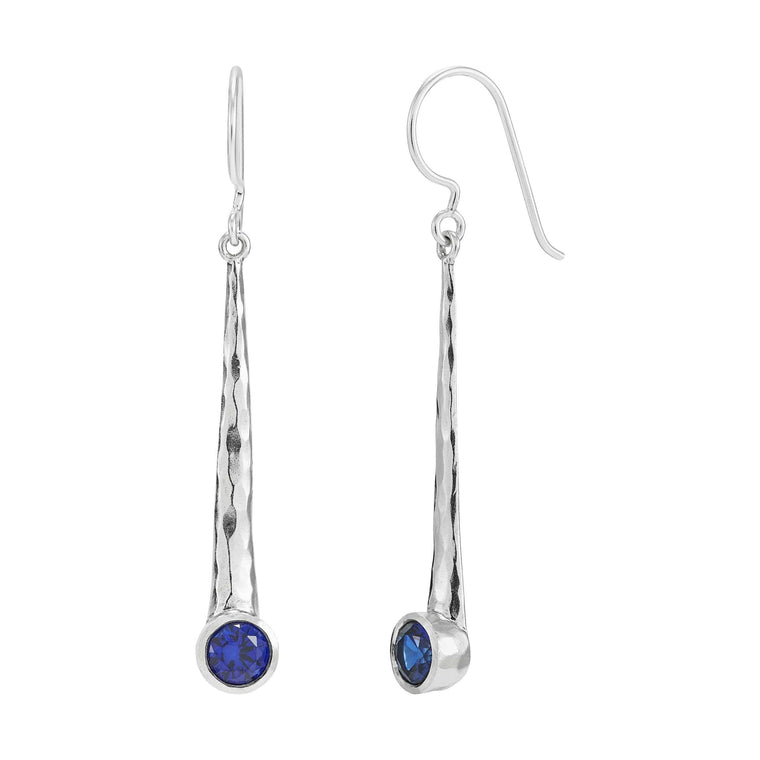 "Silpada 'Dazzle Delights' Lab Created Sapphire Drop Earring